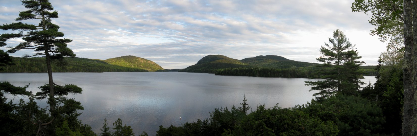 Waning Light view of Long Pond and Acadia from Top O' The Ridge